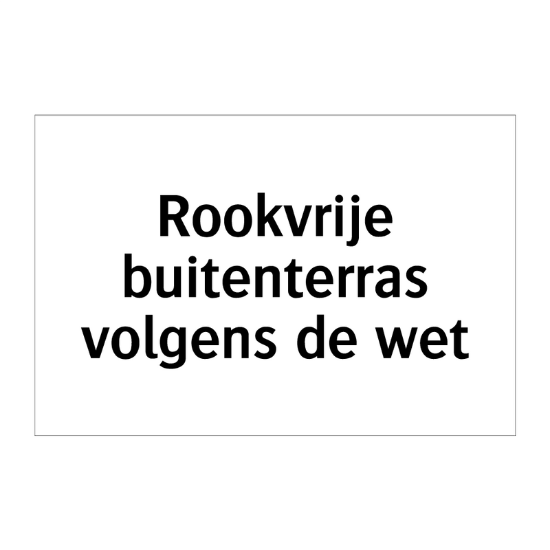 Rookvrije buitenterras volgens de wet