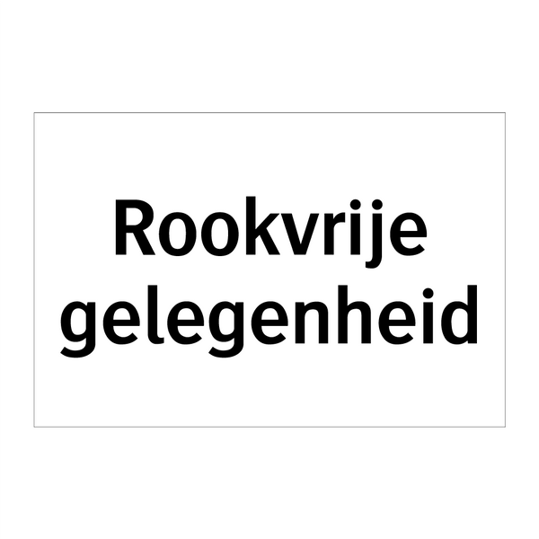 Rookvrije gelegenheid