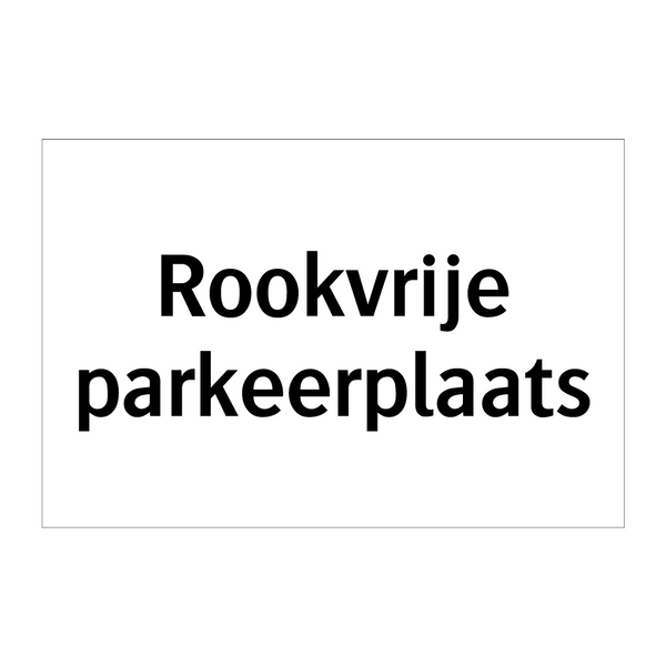 Rookvrije parkeerplaats