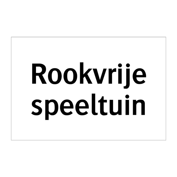 Rookvrije speeltuin