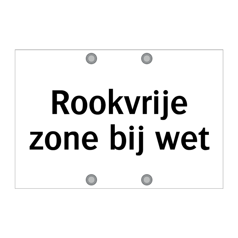 Rookvrije zone bij wet