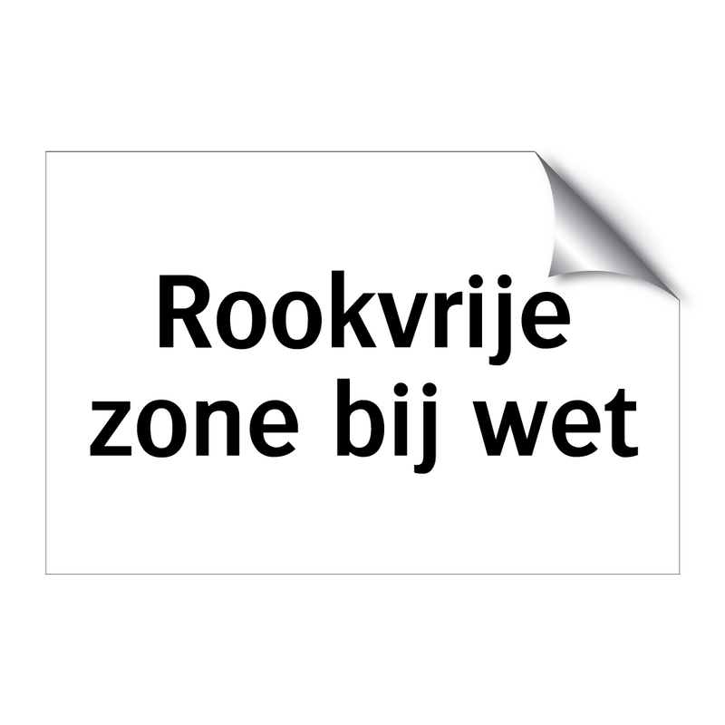 Rookvrije zone bij wet