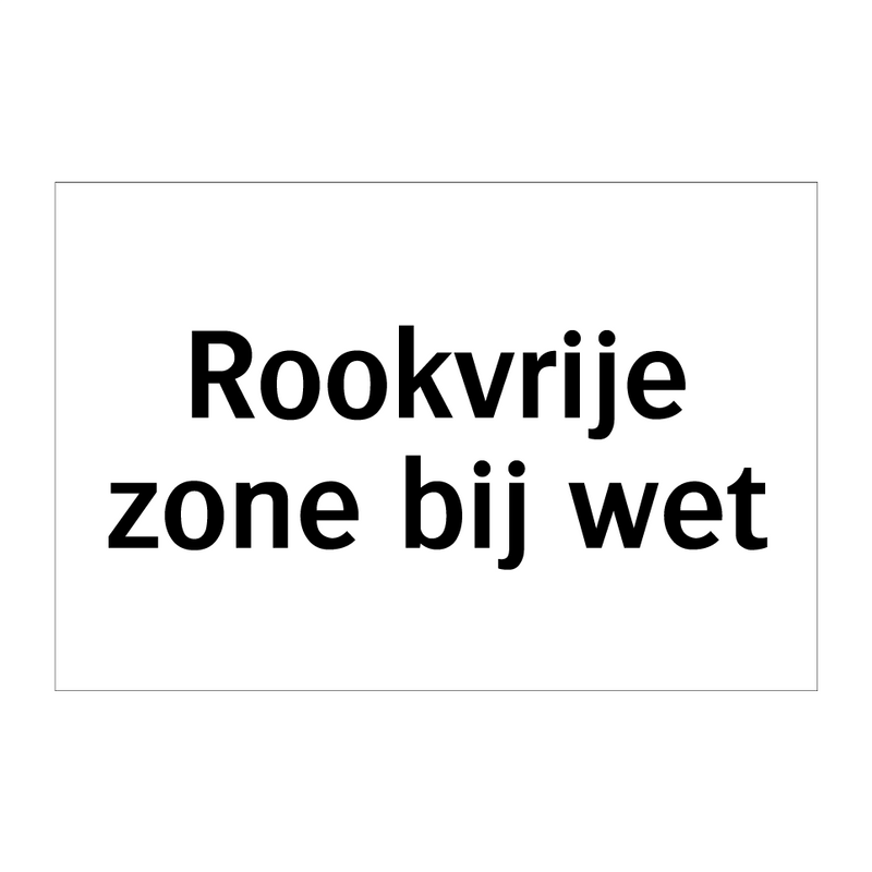 Rookvrije zone bij wet