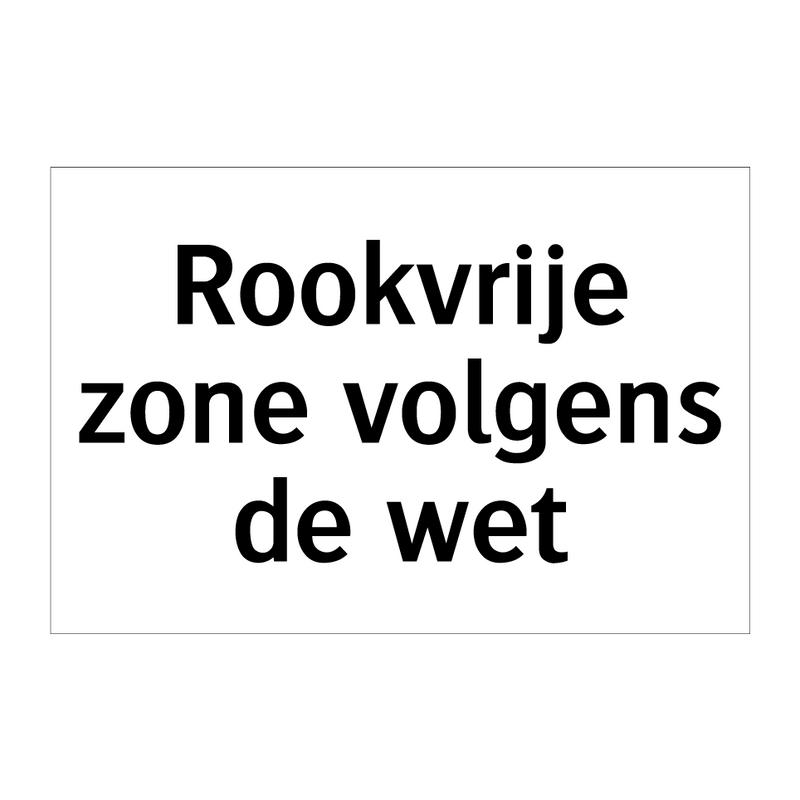 Rookvrije zone volgens de wet