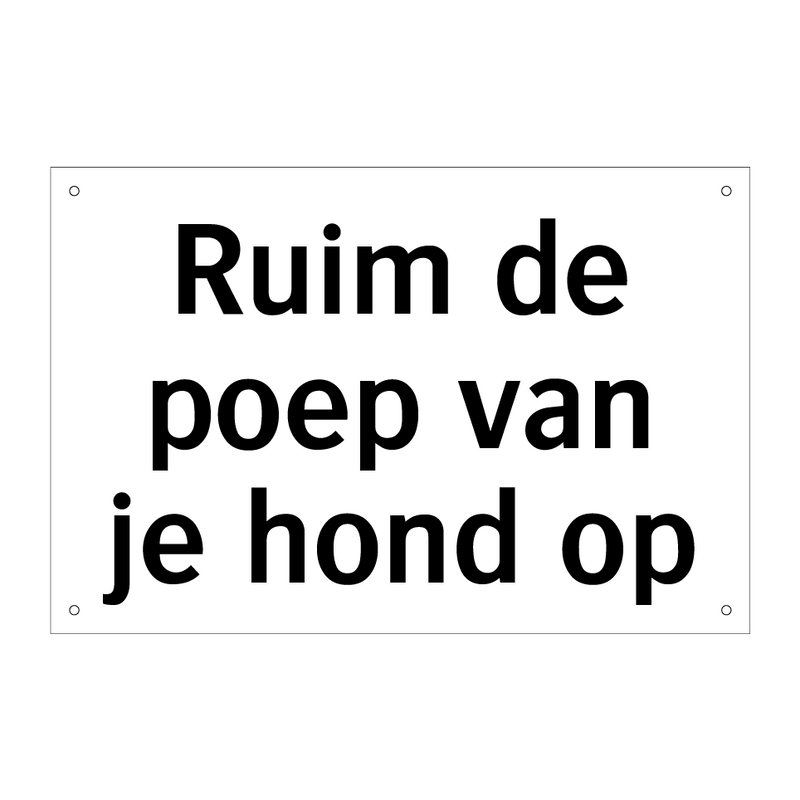 Ruim de poep van je hond op