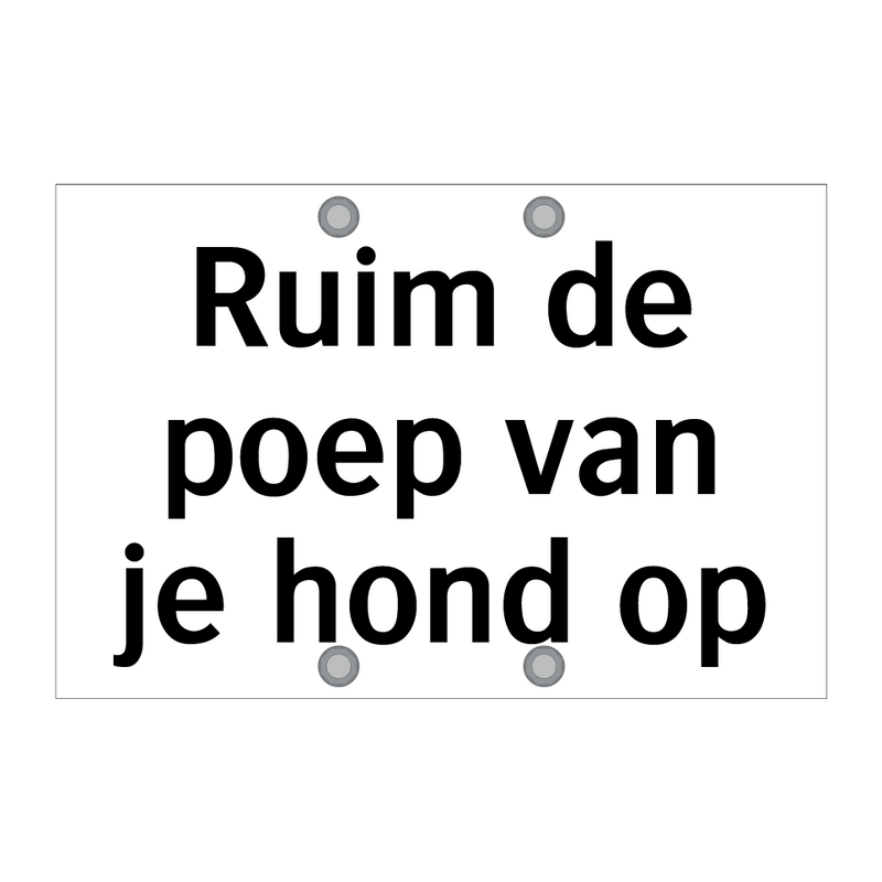 Ruim de poep van je hond op