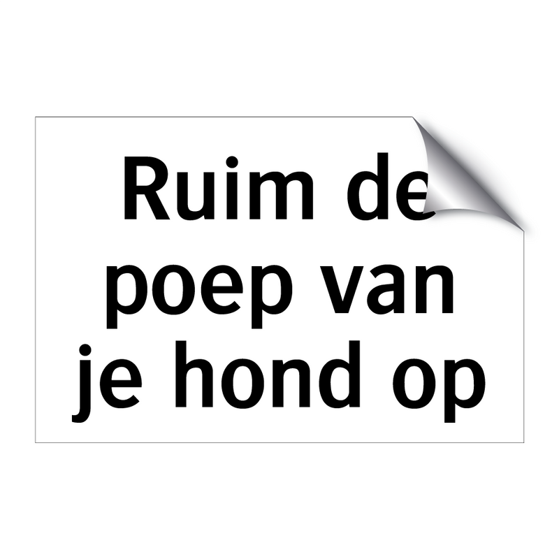 Ruim de poep van je hond op