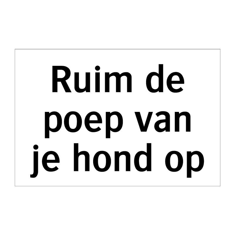 Ruim de poep van je hond op