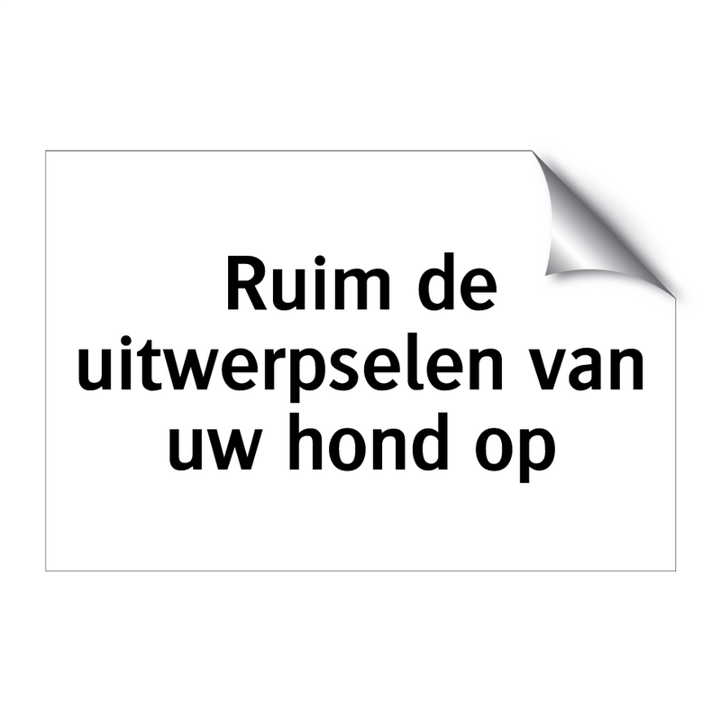 Ruim de uitwerpselen van uw hond op