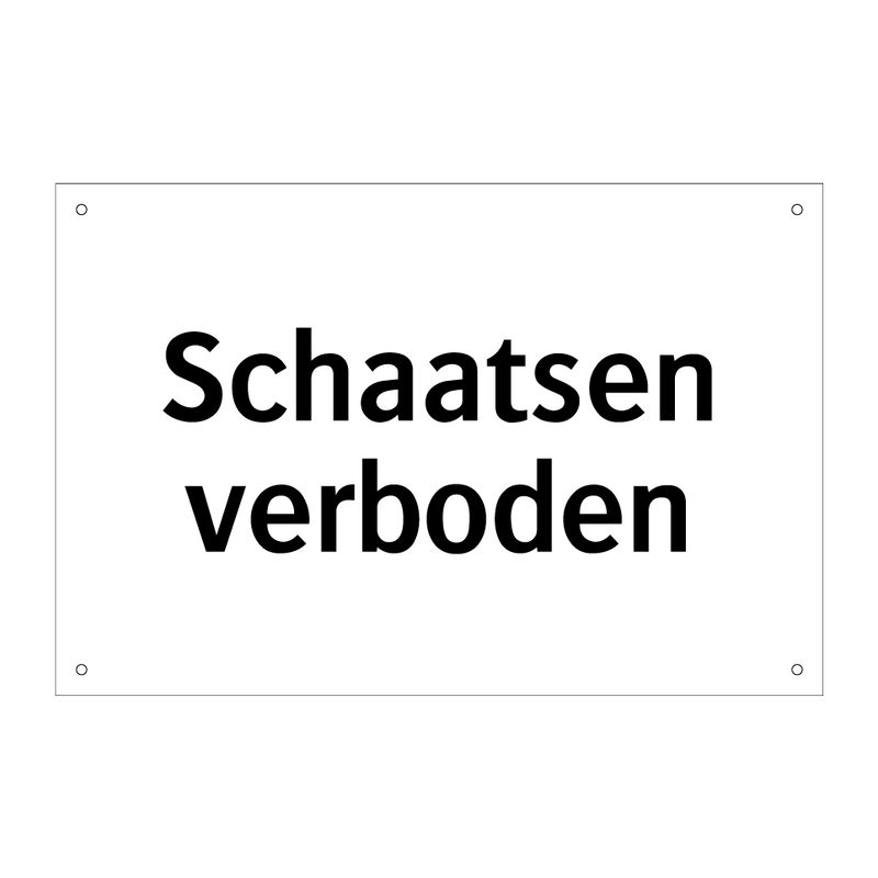 Schaatsen verboden