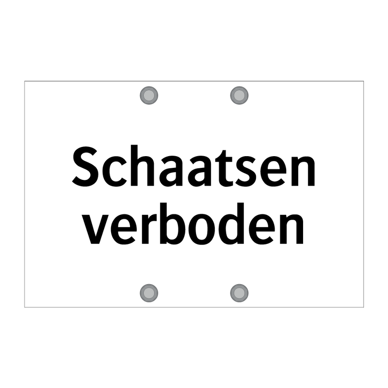 Schaatsen verboden