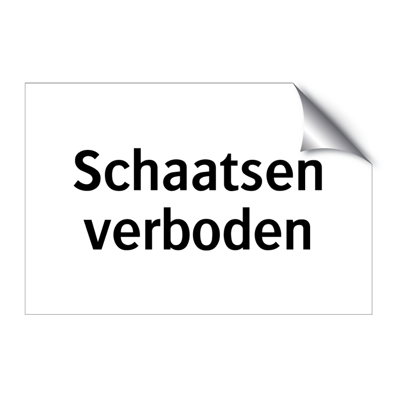 Schaatsen verboden