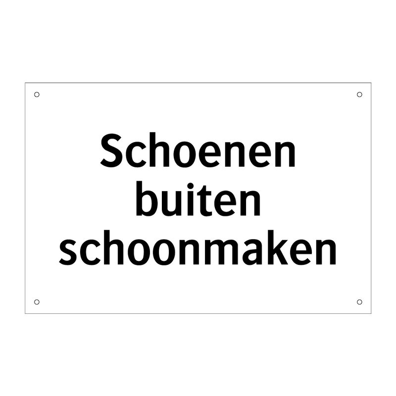 Schoenen buiten schoonmaken