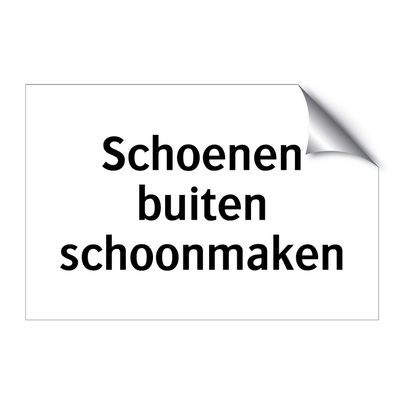 Schoenen buiten schoonmaken