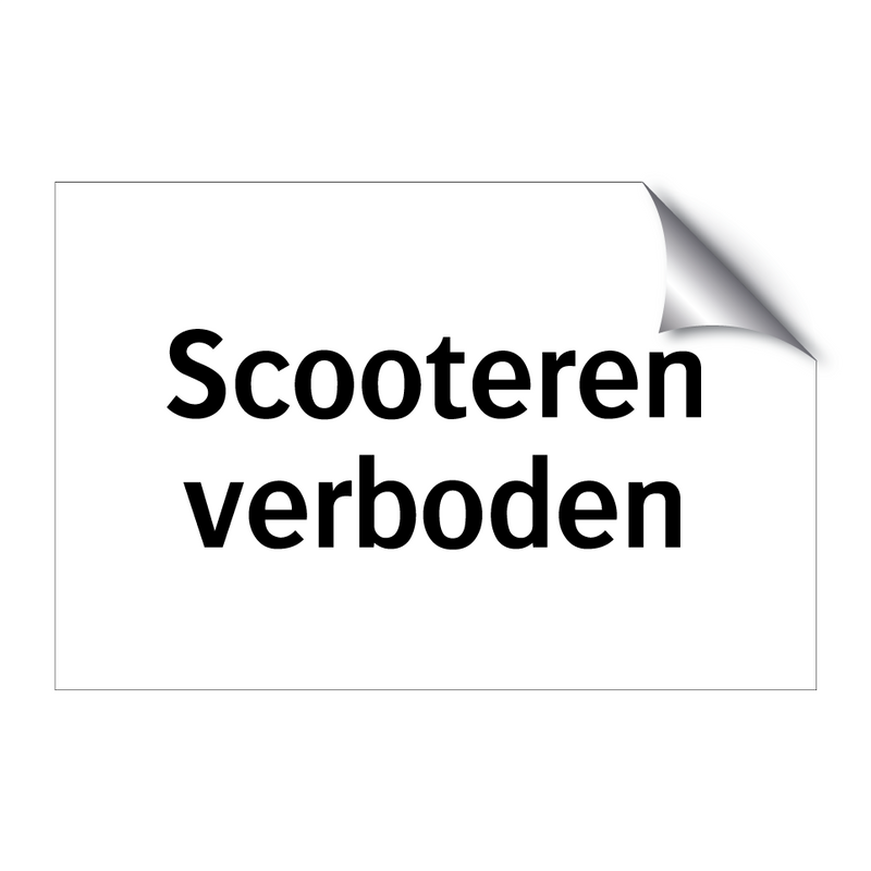 Scooteren verboden