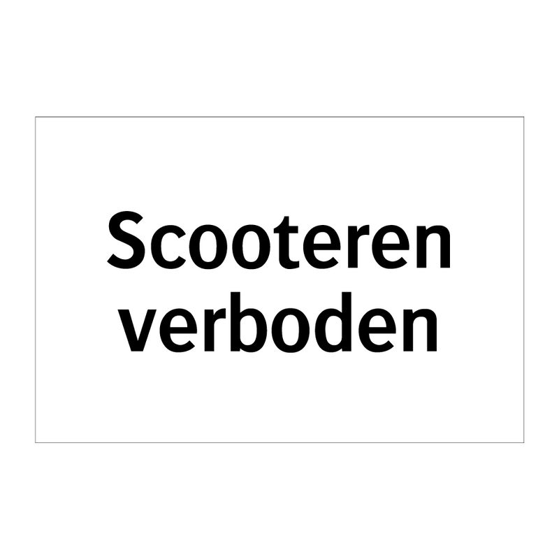 Scooteren verboden