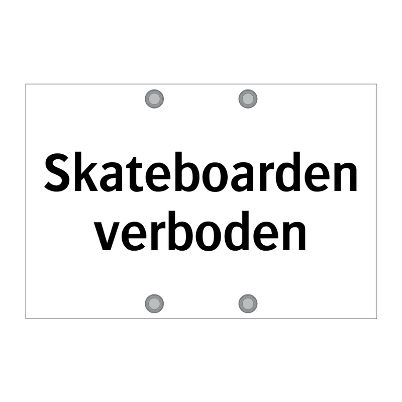 Skateboarden verboden