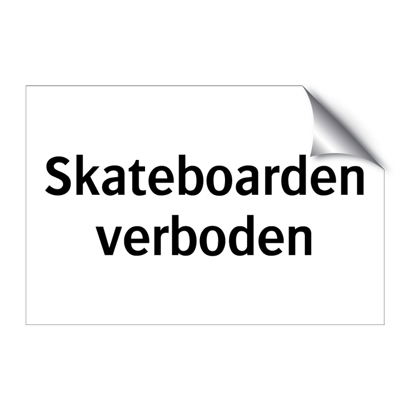 Skateboarden verboden