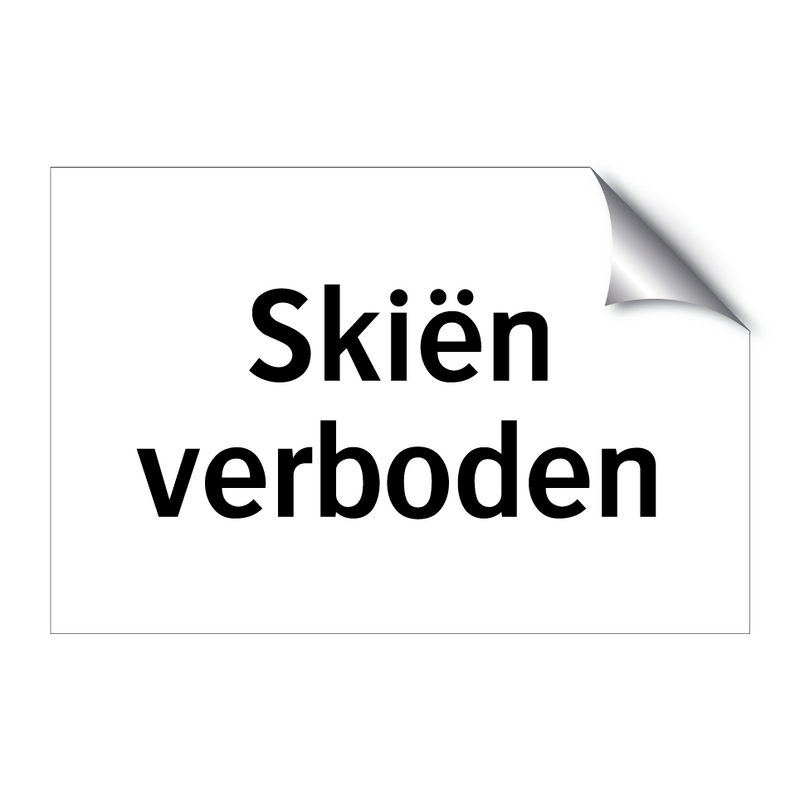 Skiën verboden