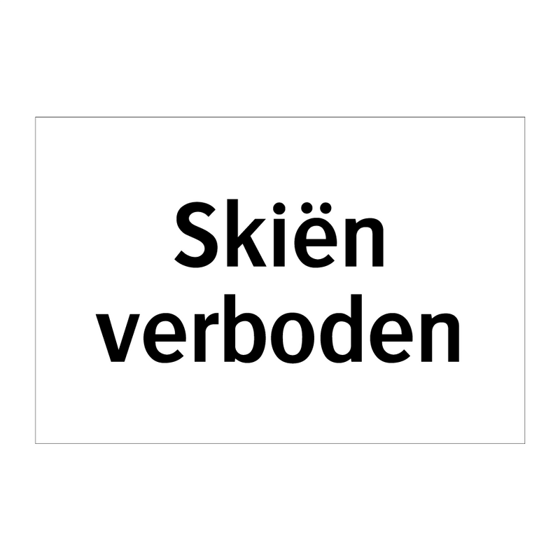 Skiën verboden