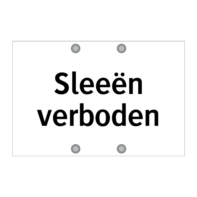 Sleeën verboden