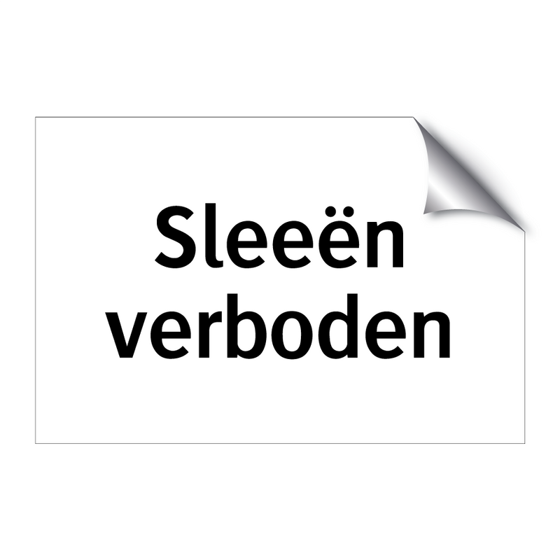 Sleeën verboden