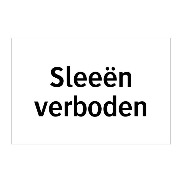 Sleeën verboden