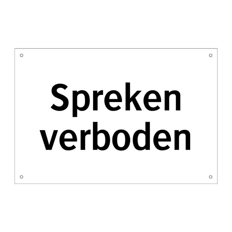 Spreken verboden