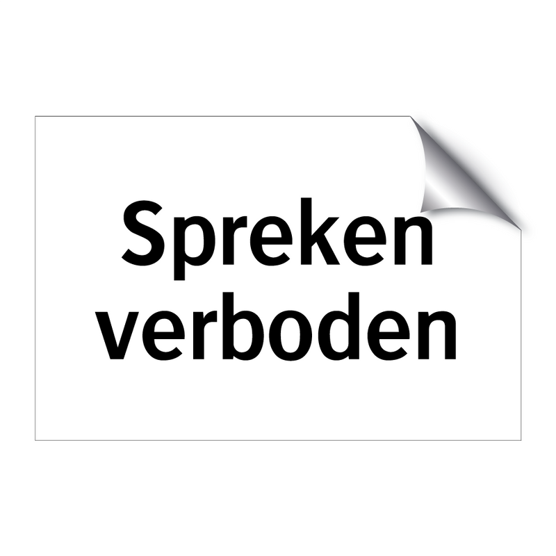 Spreken verboden