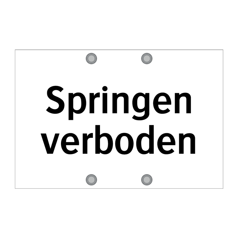 Springen verboden