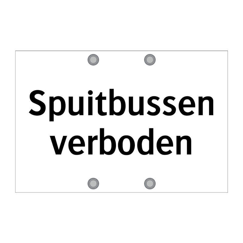 Spuitbussen verboden