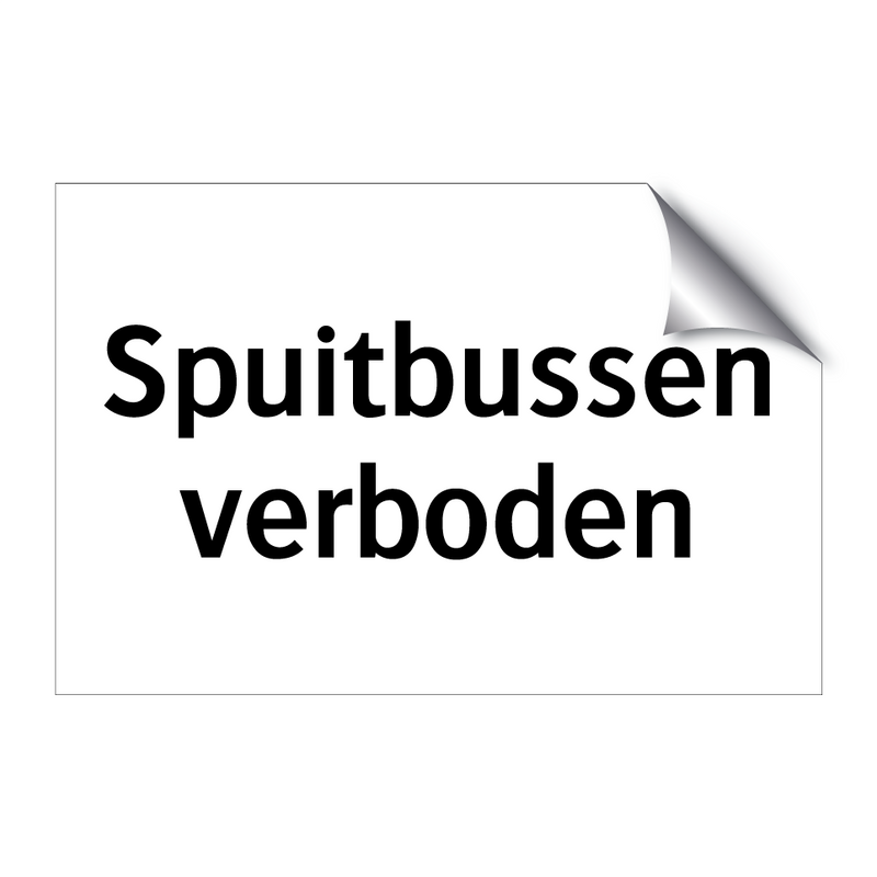 Spuitbussen verboden