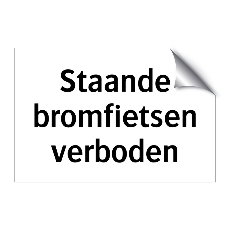 Staande bromfietsen verboden