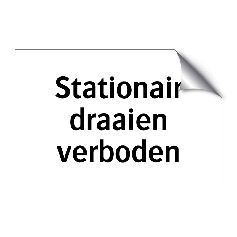 Stationair draaien verboden