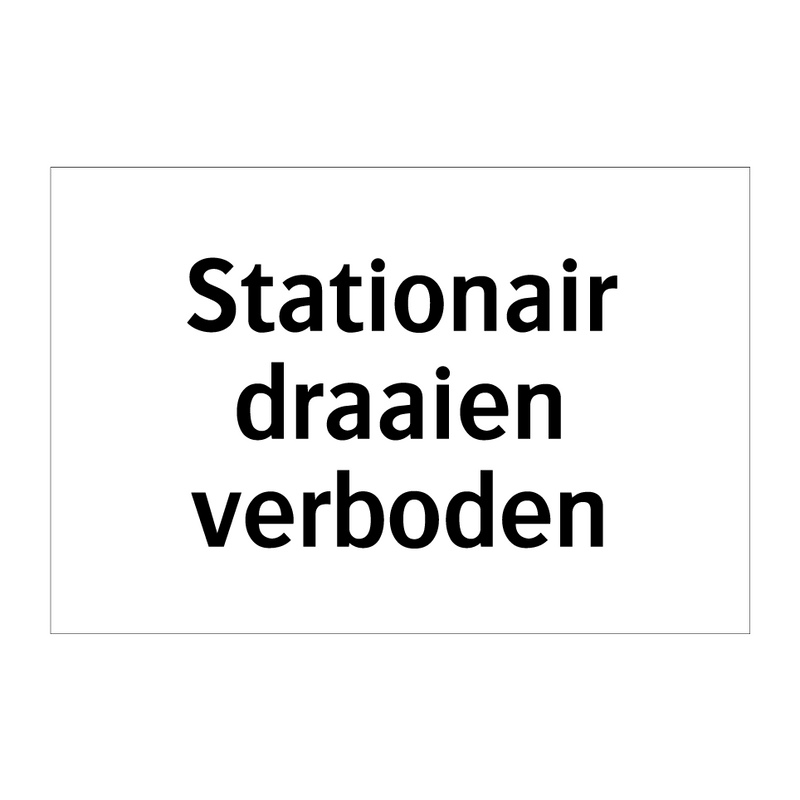 Stationair draaien verboden