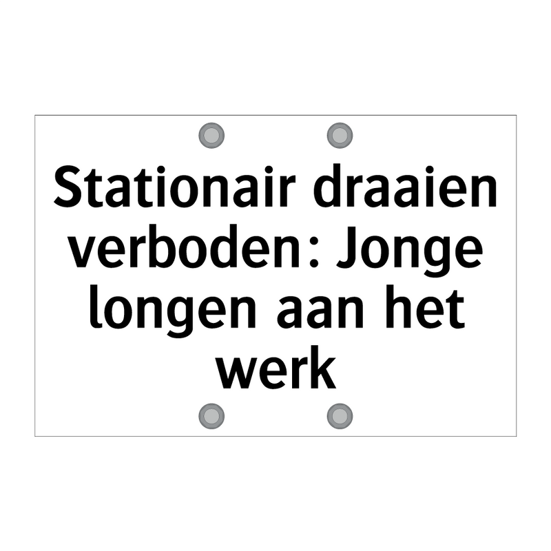 Stationair draaien verboden: Jonge longen aan het werk