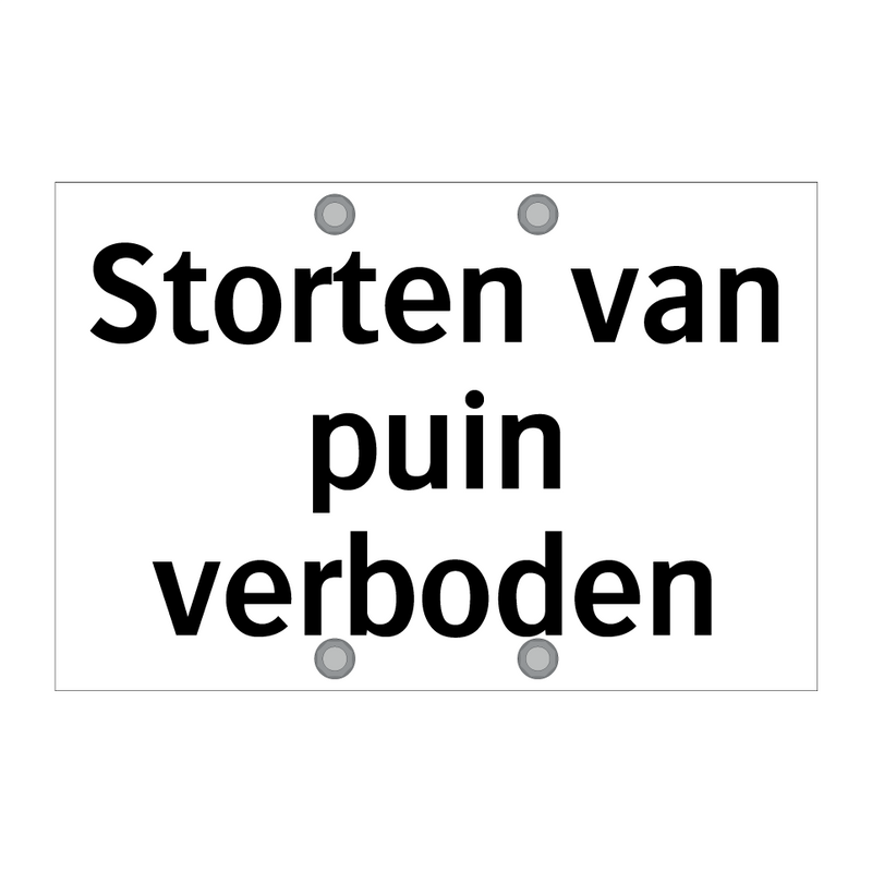 Storten van puin verboden