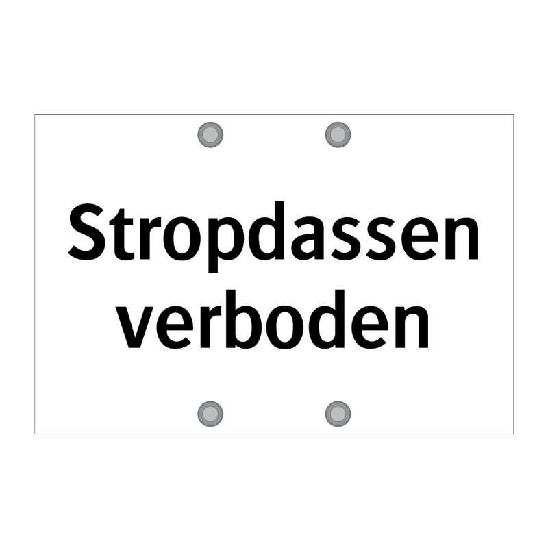 Stropdassen verboden