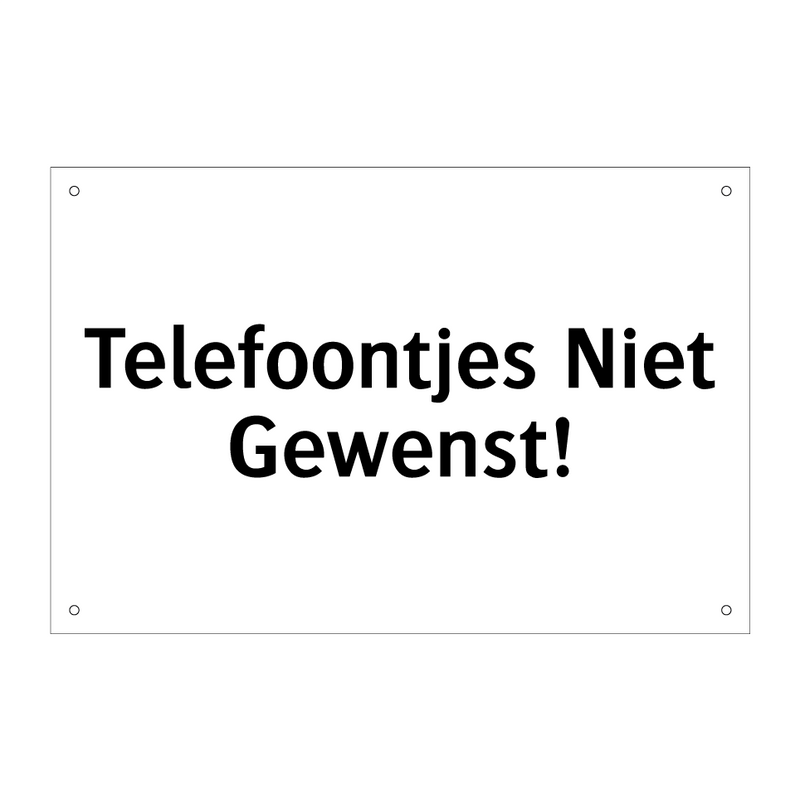 Telefoontjes Niet Gewenst