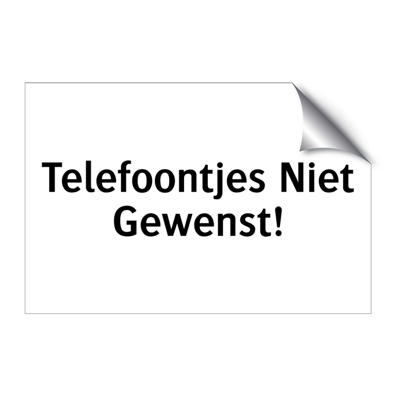 Telefoontjes Niet Gewenst