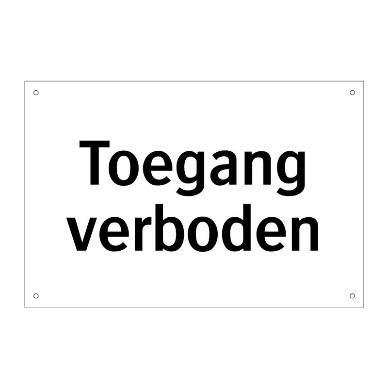 Toegang verboden