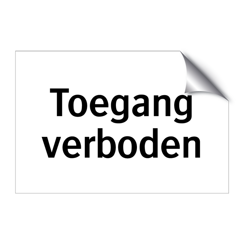 Toegang verboden