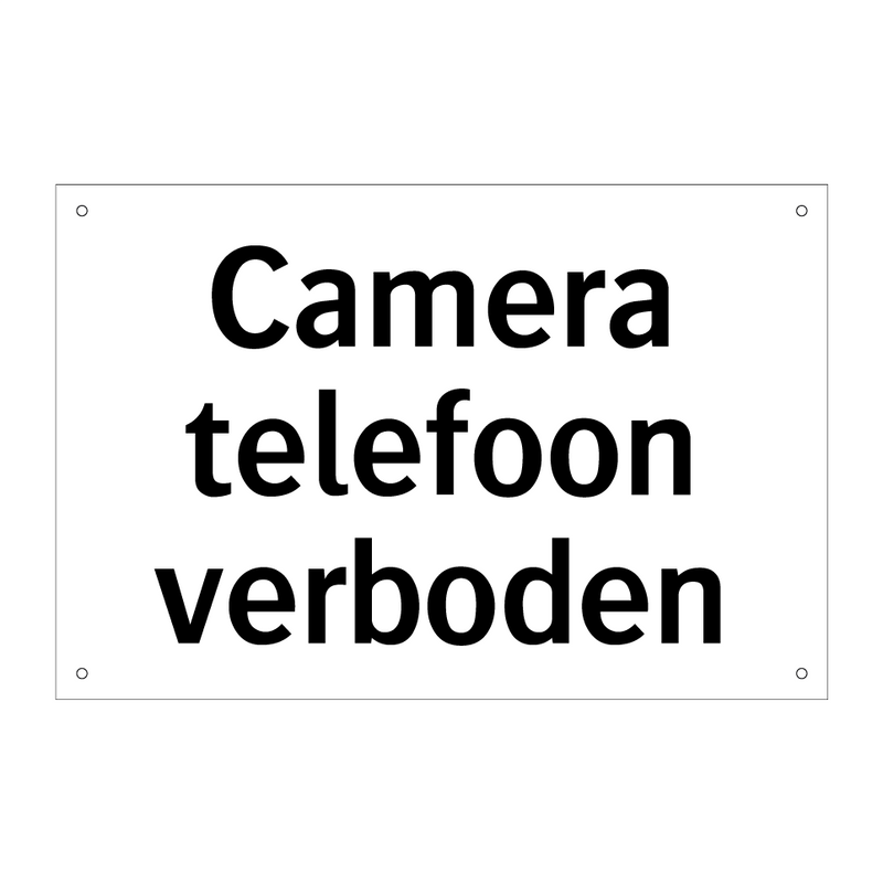 Camera telefoon verboden