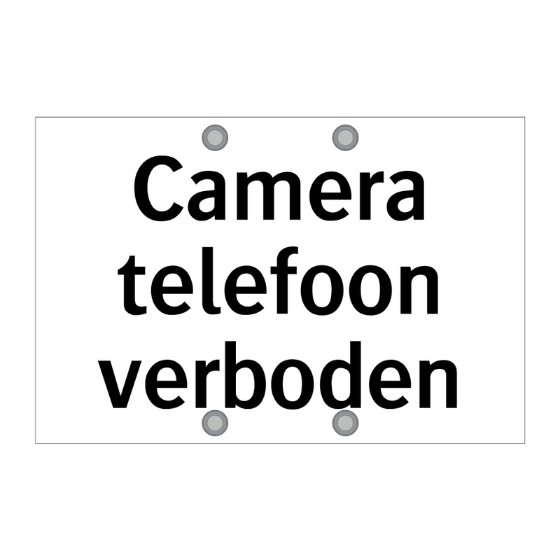 Camera telefoon verboden