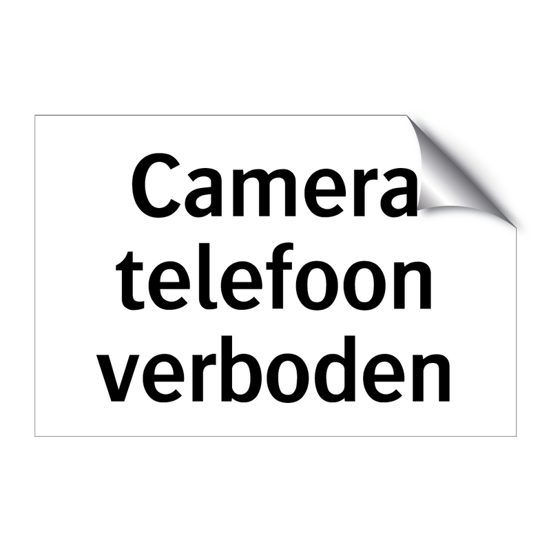 Camera telefoon verboden