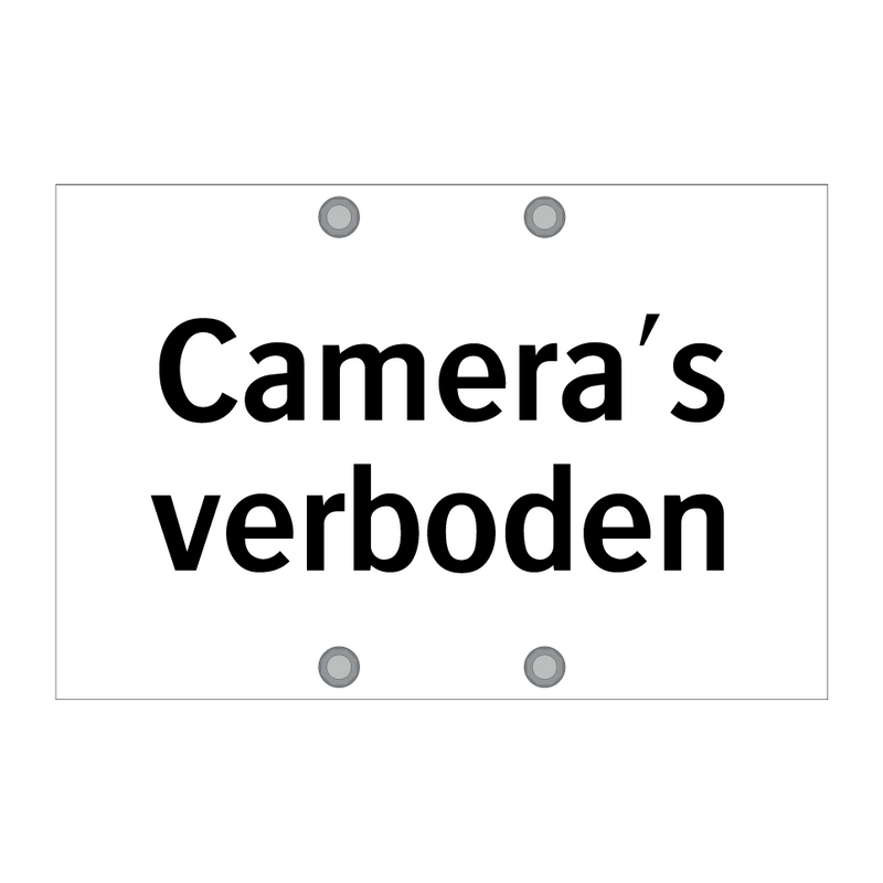 Camera's verboden