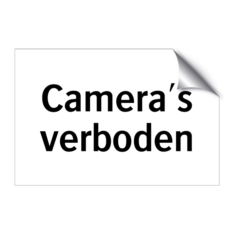 Camera's verboden