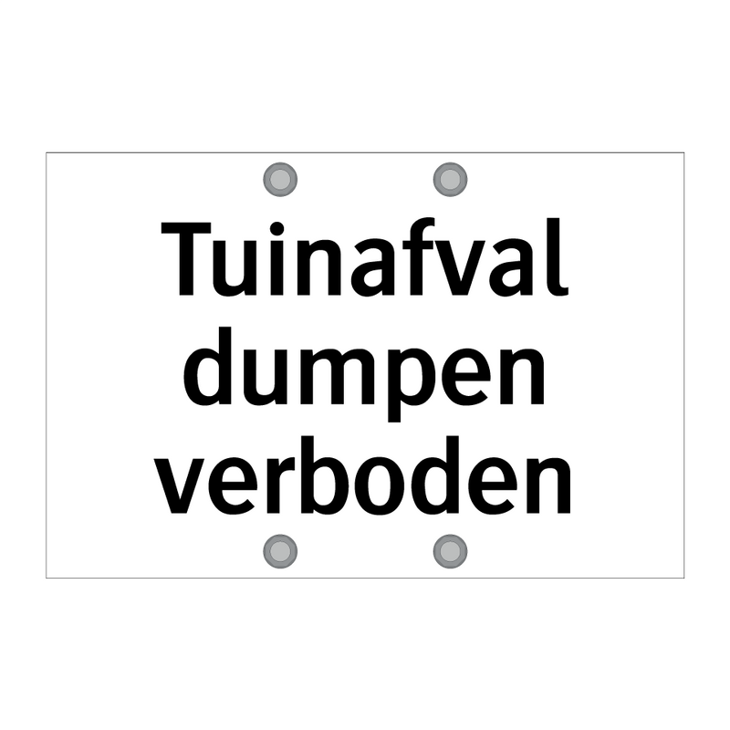 Tuinafval dumpen verboden