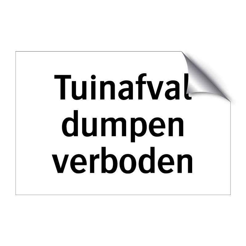 Tuinafval dumpen verboden