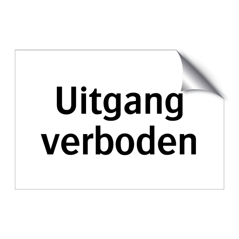 Uitgang verboden